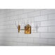 Fun Finial 2 Light 15 inch Gold Leaf with Antique Vanity Light Wall Light
